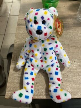 Vintage 1999 TY Beanie Babies Collection - TY 2k Bear Confetti w/ Tags